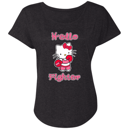 Artichoke Fight Gear Custom Design #11. Hello Fighter. Ladies' Triblend Dolman Sleeve