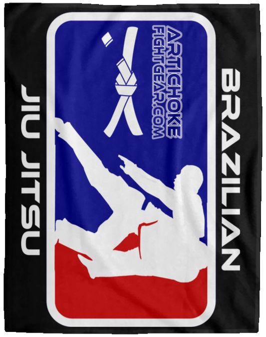 Artichoke Fight Gear Custom Design #4. MLB style BJJ. Cozy Plush Fleece Blanket - 60x80