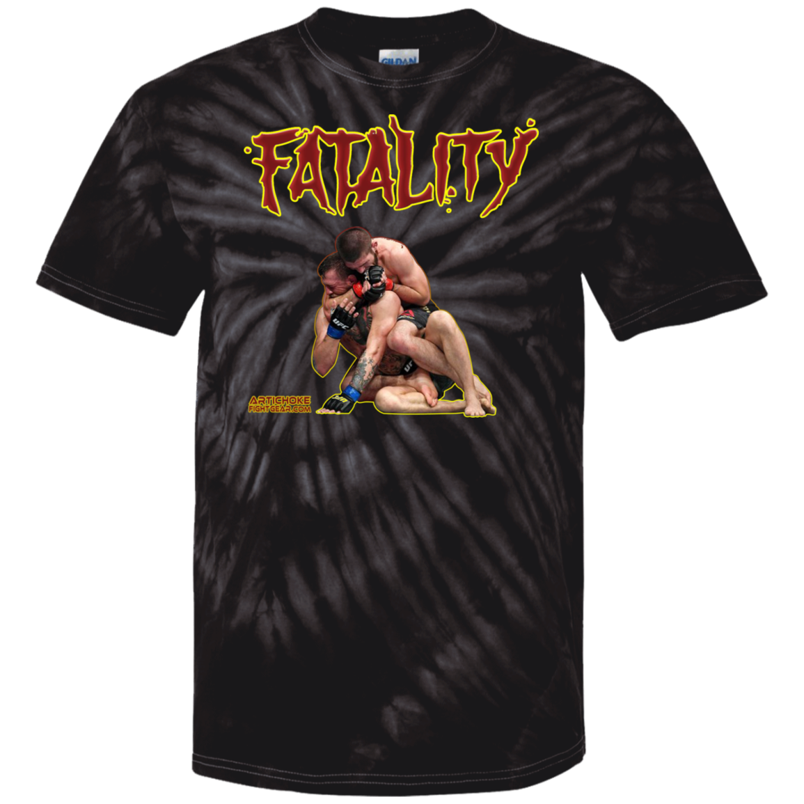 Artichoke Fight Gear Custom Design #21. FATLAITY! 100% Cotton Tie Dye T-Shirt