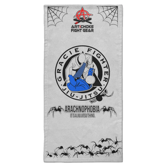 Artichoke Fight Gear Custom Design #1. Arachnophobia: Fear of Spiders. Spider Guard. It's a Jiu Jitsu Thing. Towel - 15x30