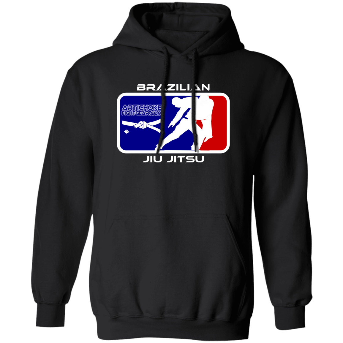 Artichoke Fight Gear Custom Design #4. MLB style BJJ. Basic Pullover Hoodie