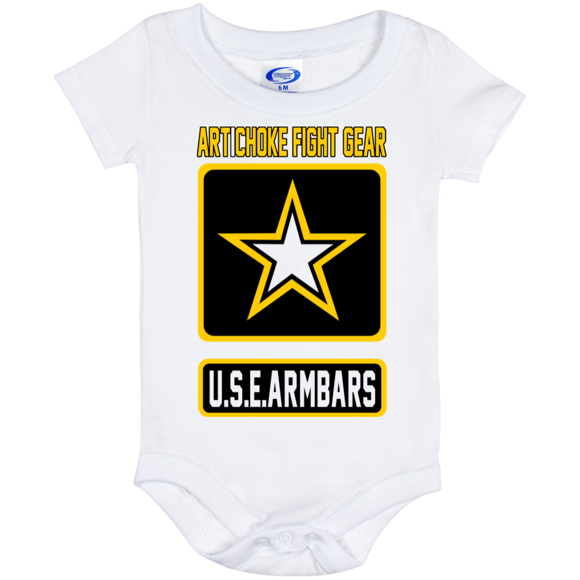 Artichoke Fight Gear Custom Design #2. USE ARMBARS. Baby Onesie 6 Month