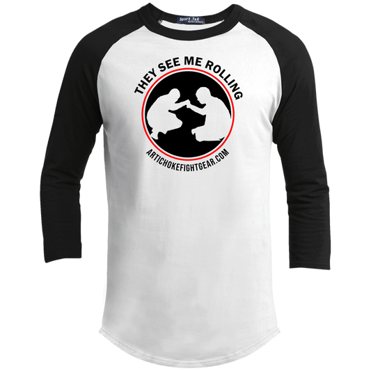 Artichoke Fight Gear Custom Design #16. They See Me Rolling. Youth 3/4 Raglan Sleeve Shirt