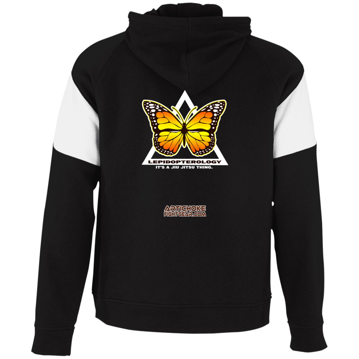 Artichoke Fight Gear Custom Design #6. Lepidopterology (Study of butterflies). Butterfly Guard. Athletic Colorblock Fleece Hoodie