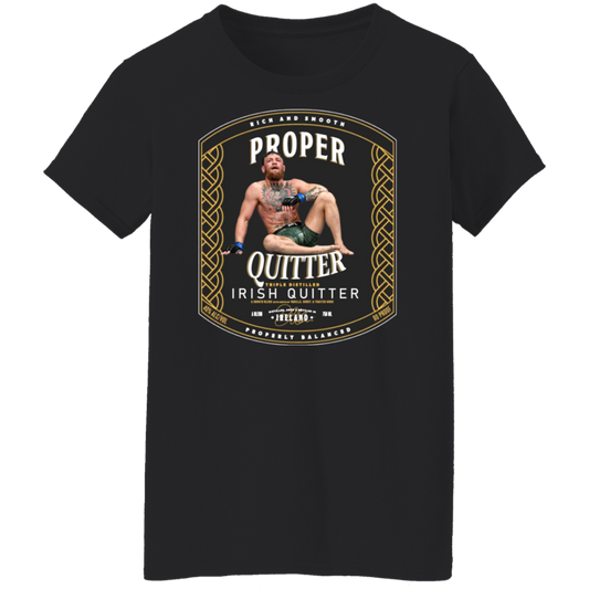 Artichoke Fight Gear Custom Design #15. Proper Quitter. Ladies' 100% Pre-Shrunk Cotton T-Shirt