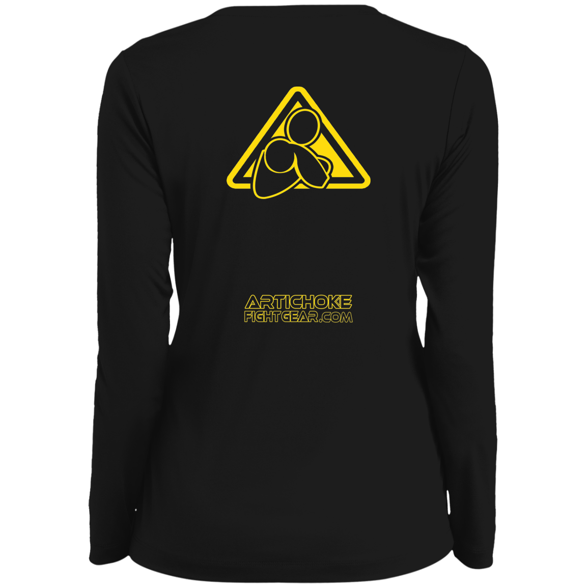 AFG Custom Design #07. CAUTION: CHOKING HAZARD. Ladies' Moisture-Wicking Long Sleeve V-Neck Tee