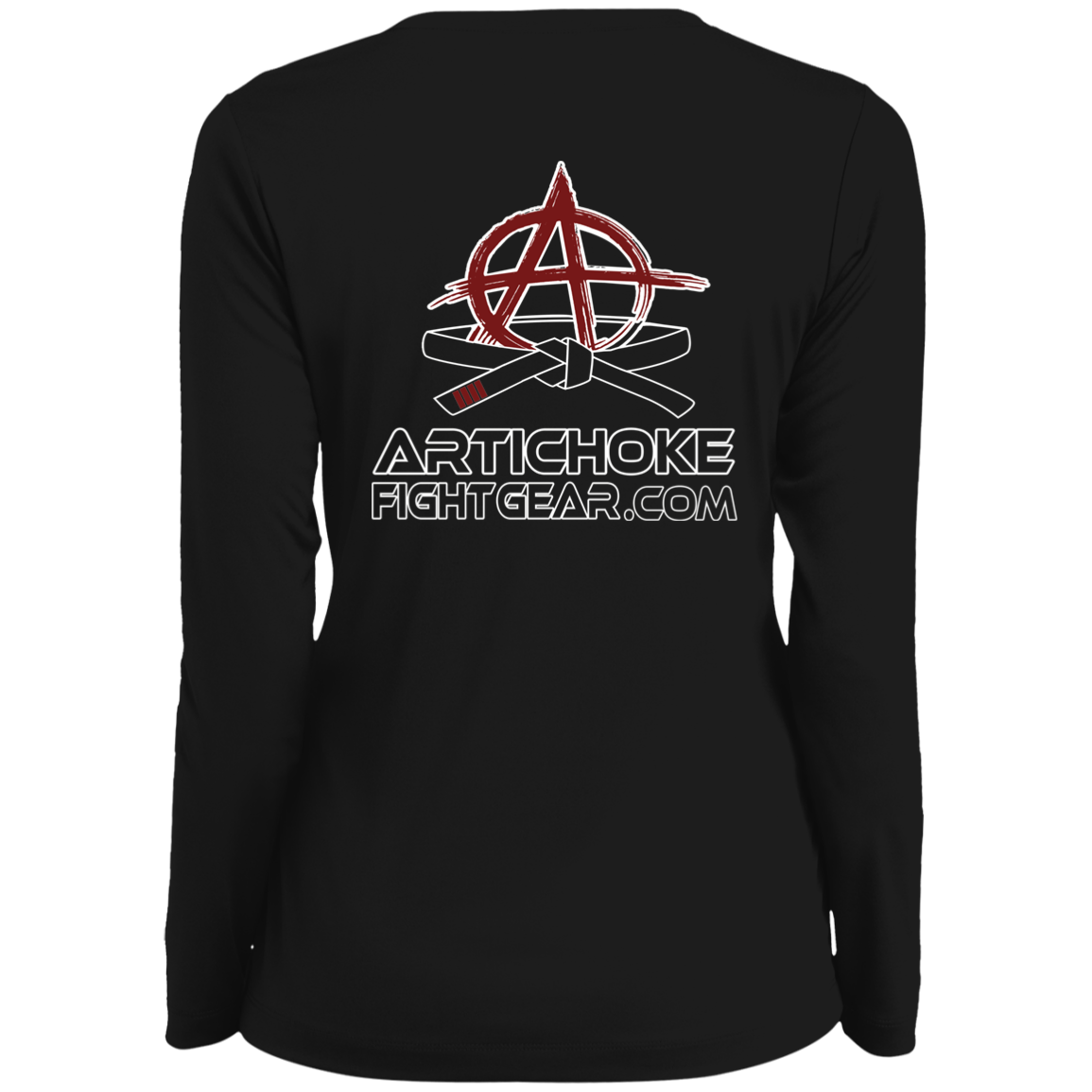 Artichoke Fight Gear Custom Design #21. FATLAITY! Ladies' Moisture-Wicking Long Sleeve V-Neck Tee