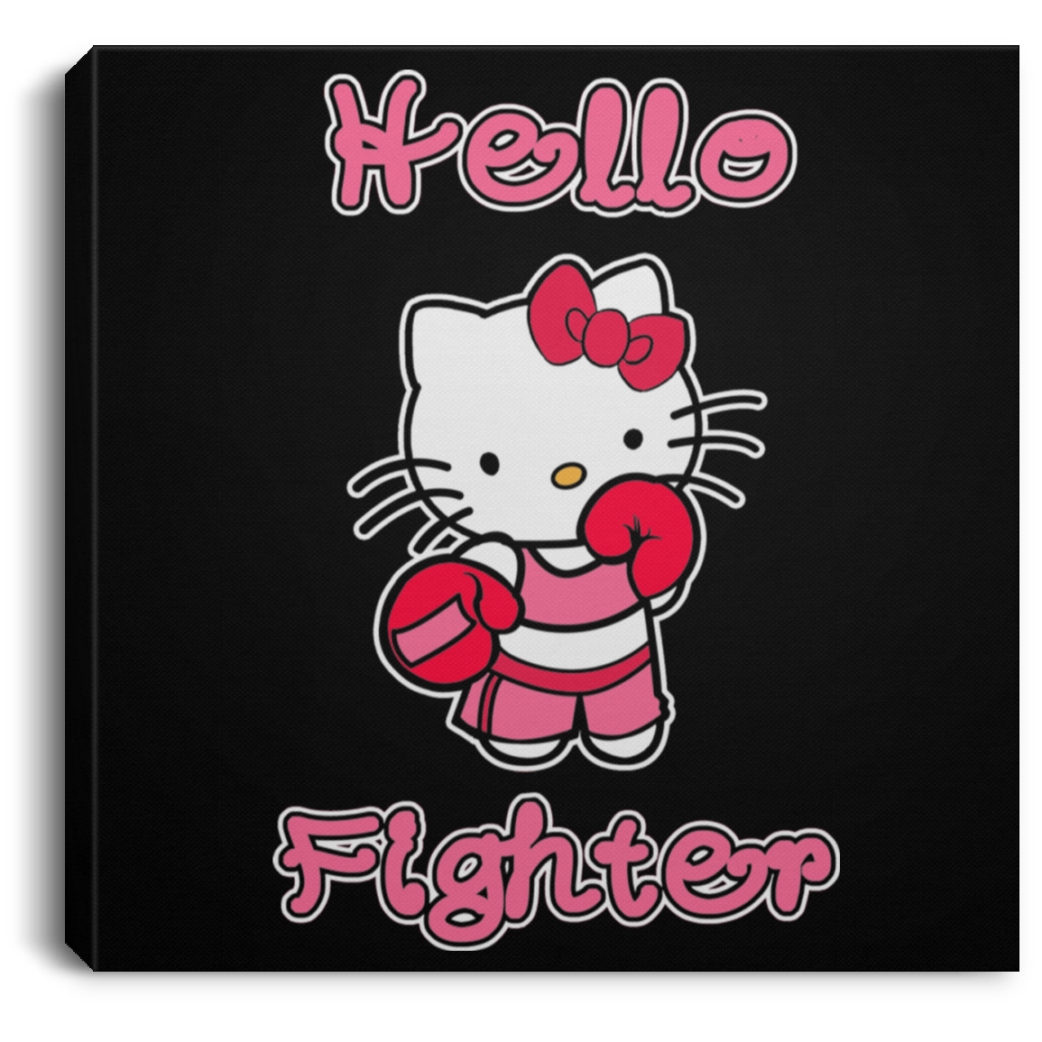 Artichoke Fight Gear Custom Design #11. Hello Fighter. Square Canvas .75in Frame