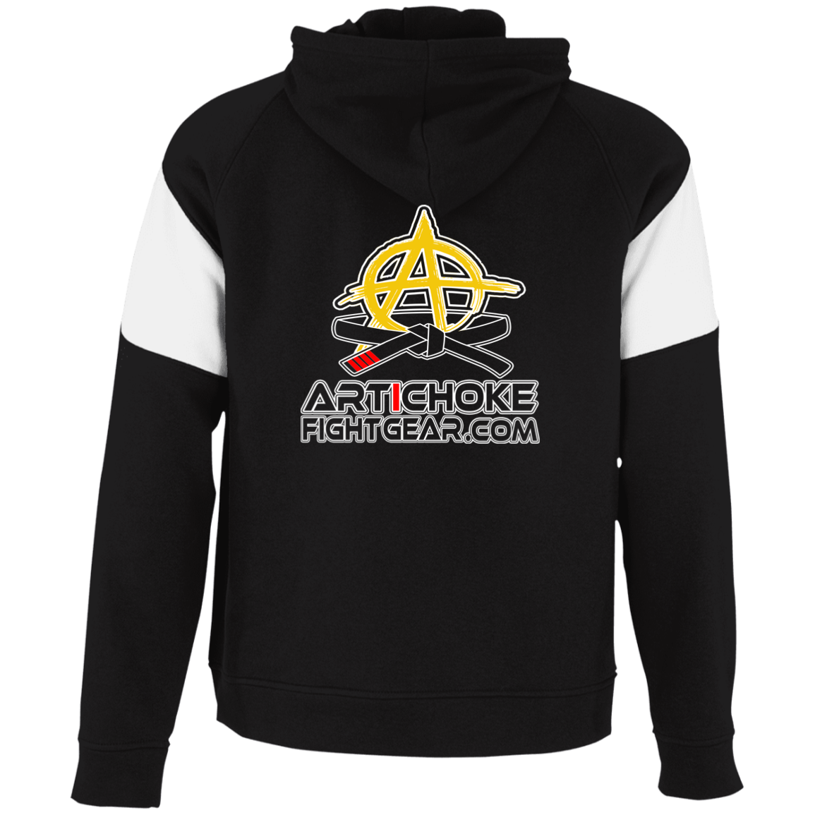 Artichoke Fight Gear Custom Design #2. USE ARMBARS.  Colorblock Fleece Hoodie