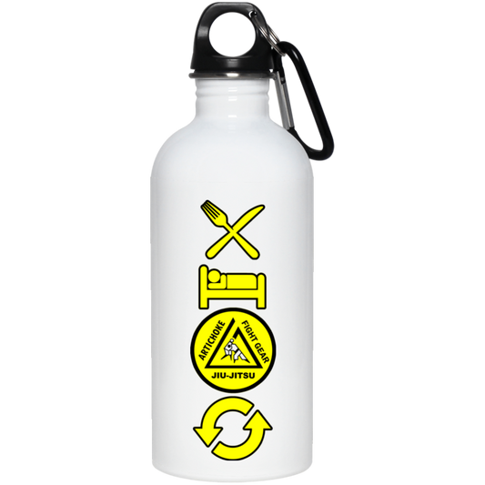 Artichoke Fight Gear Custom Design #9. EAT. SLEEP. JIU JITSU. REPEAT. 20 oz. Stainless Steel Water Bottle