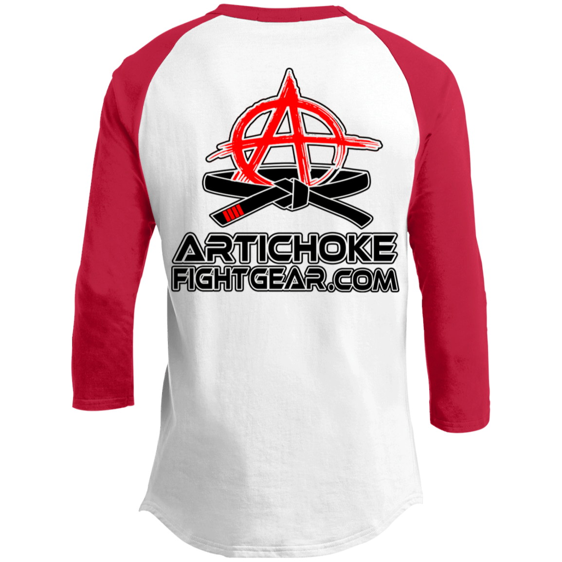 Artichoke Fight Gear Custom Design #19. Sticks and Stones. 3/4 Raglan Sleeve Shirt