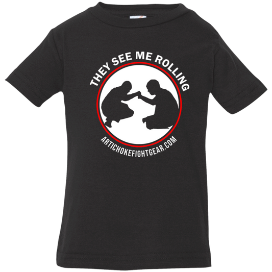 Artichoke Fight Gear Custom Design #16. They See Me Rolling. Infant Jersey T-Shirt