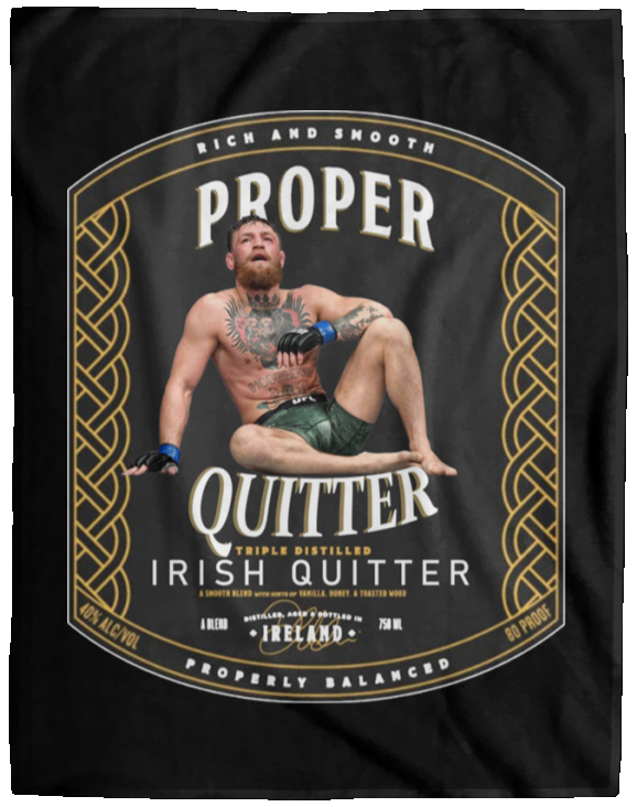 Artichoke Fight Gear Custom Design #15. Proper Quitter. Cozy Plush Fleece Blanket - 60x80