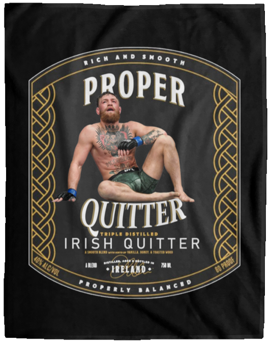 Artichoke Fight Gear Custom Design #15. Proper Quitter. Cozy Plush Fleece Blanket - 60x80