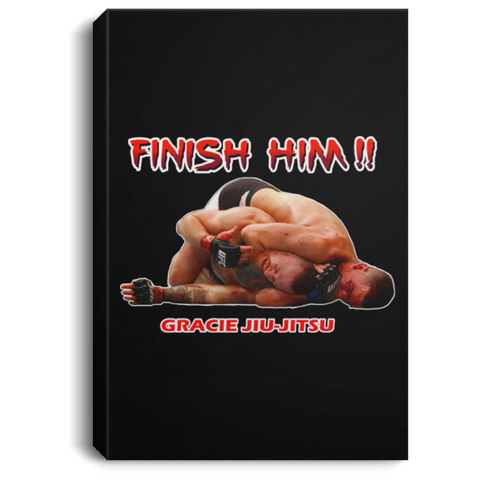 Artichoke Fight Gear Custom Design #8. Finish Him! Portrait Canvas .75in Frame