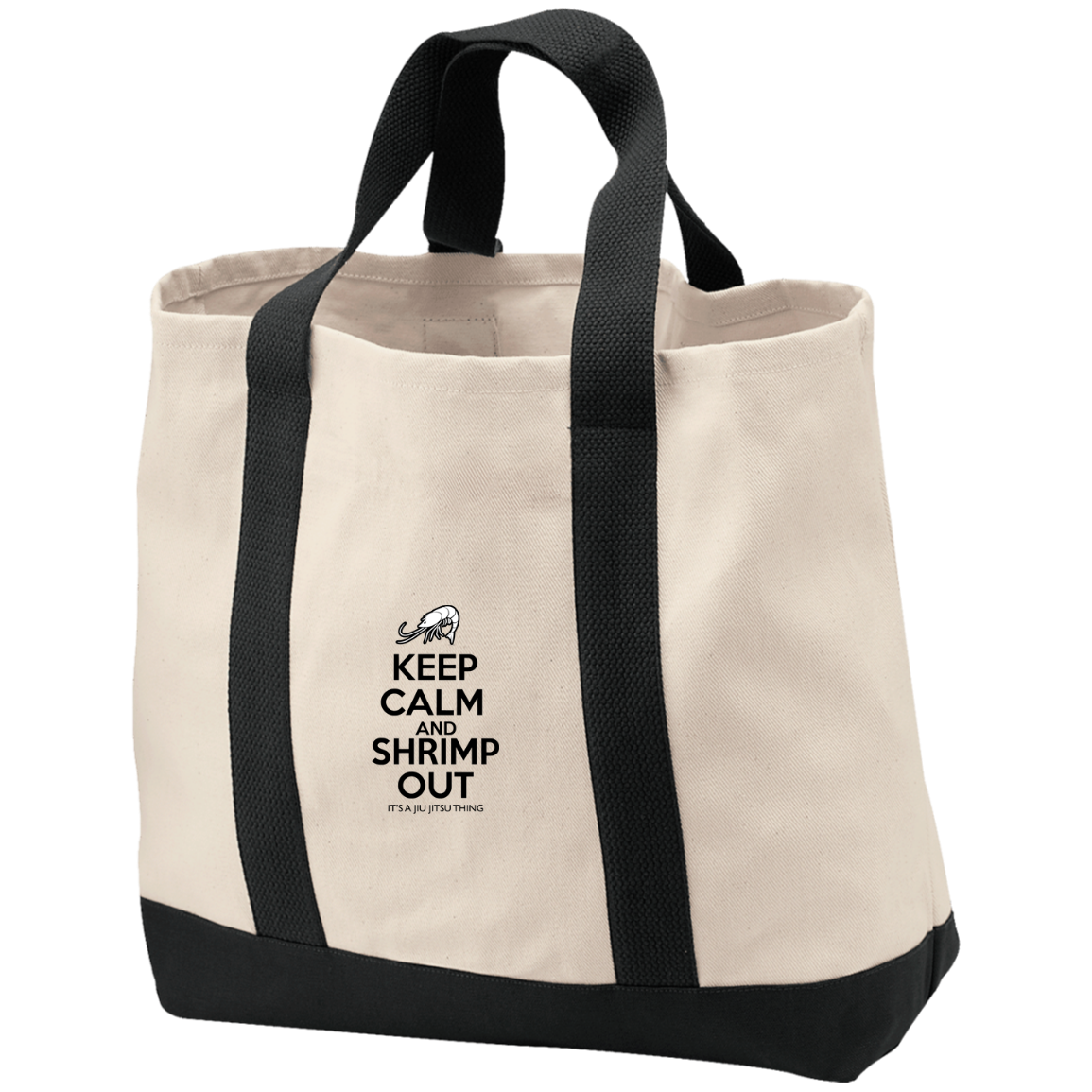 Artichoke Fight Gear Custom Design #12. Keep Calm and Shrimp Out. 2-Tone Shopping Tote