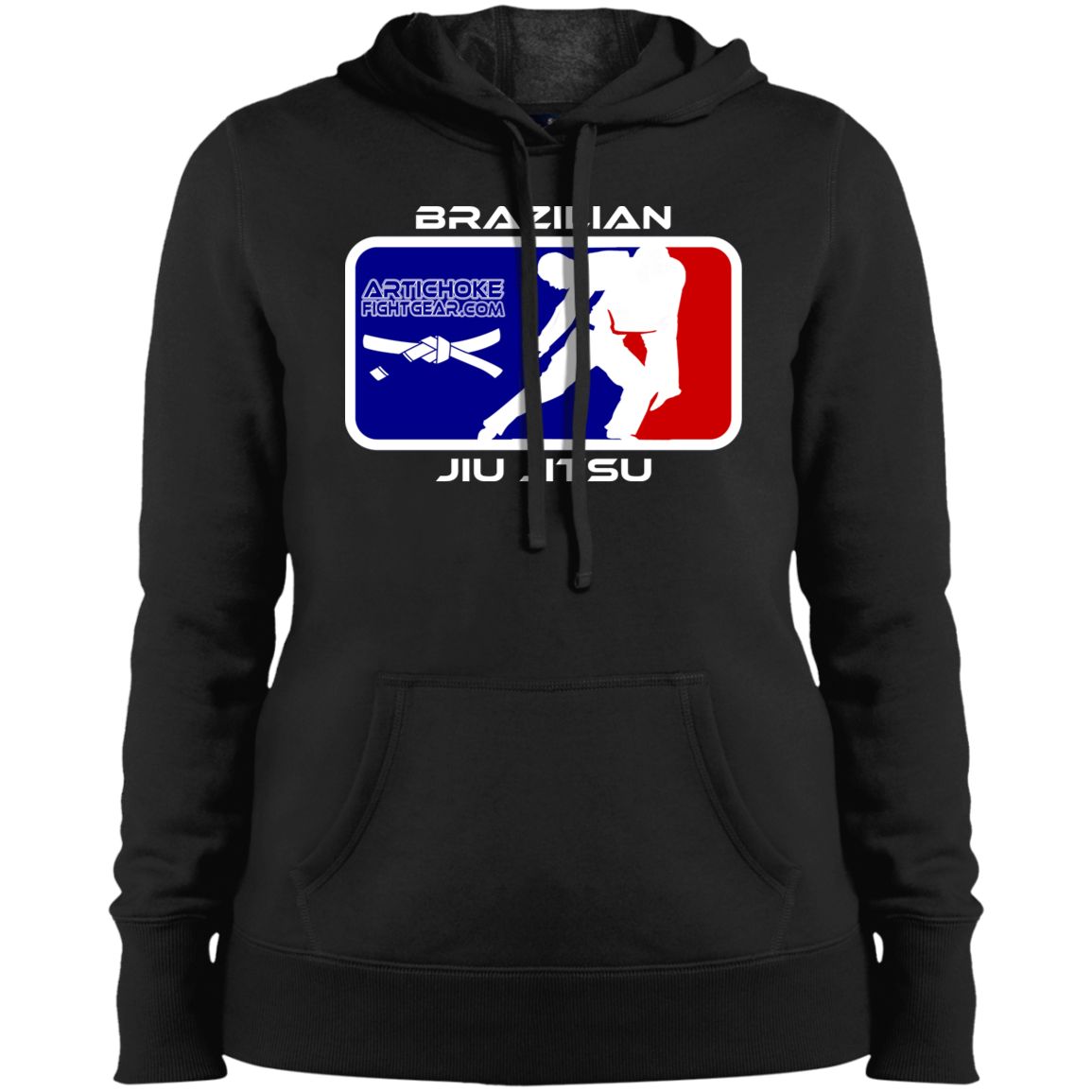 Artichoke Fight Gear Custom Design #4. MLB style BJJ. Ladies' Pullover Hooded Sweatshirt