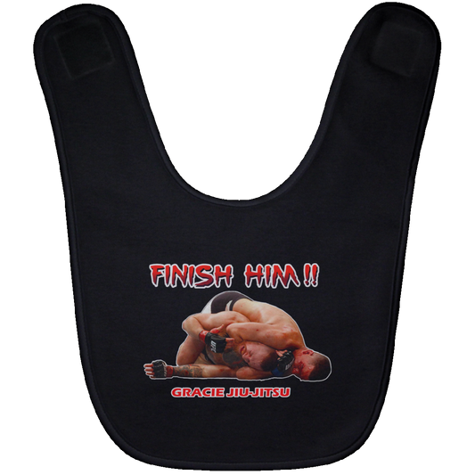 Artichoke Fight Gear Custom Design #8. Finish Him! Baby Bib