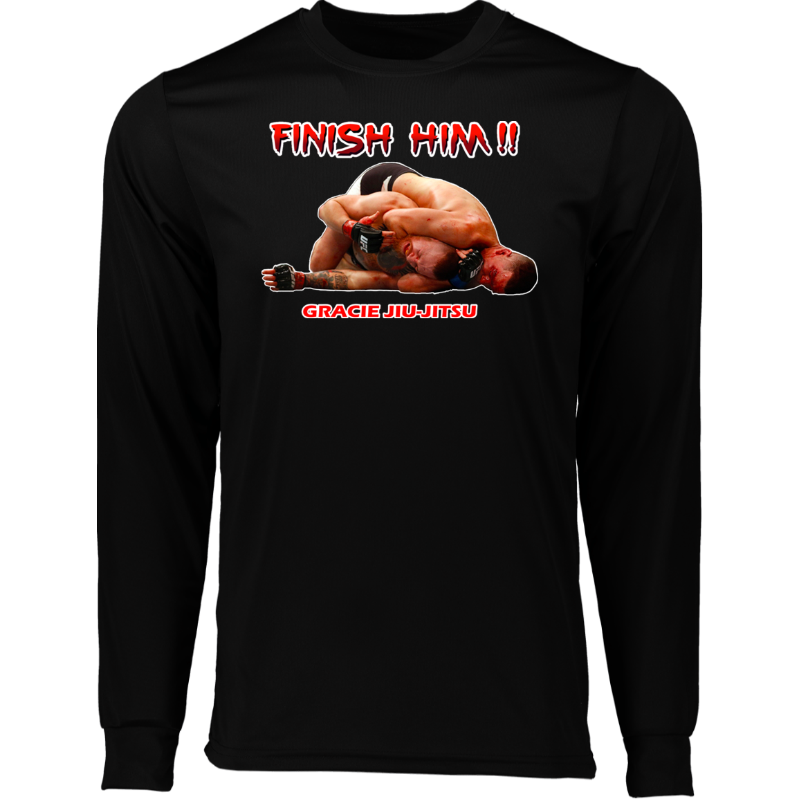 Artichoke Fight Gear Custom Design #8. Finish Him! Moisture-Wicking Long Sleeve