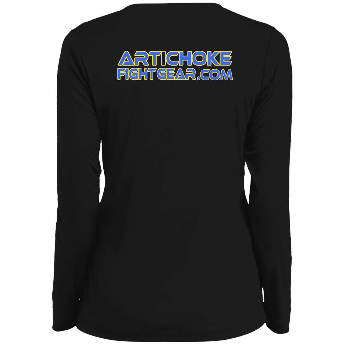 Artichoke Fight Gear Custom Design #13. BJJ, The New National Pastime. Ladies' Moisture-Wicking Long Sleeve V-Neck Tee