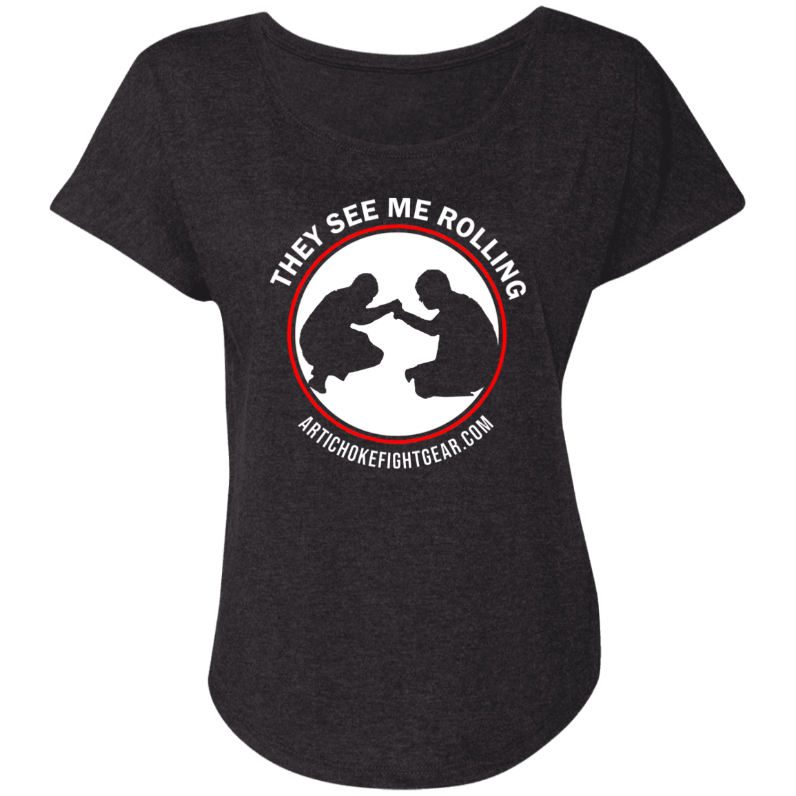 Artichoke Fight Gear Custom Design #16. They See Me Rolling. Ladies' Triblend Dolman Sleeve