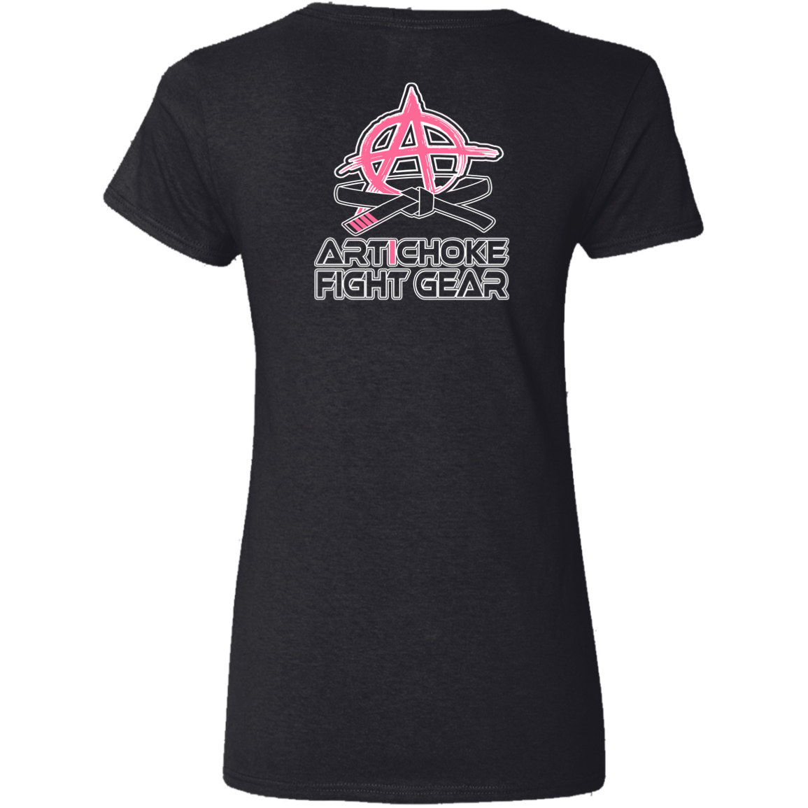 Artichoke Fight Gear Custom Design #11. Hello Fighter. Ladies' 100% Cotton V-Neck T-Shirt