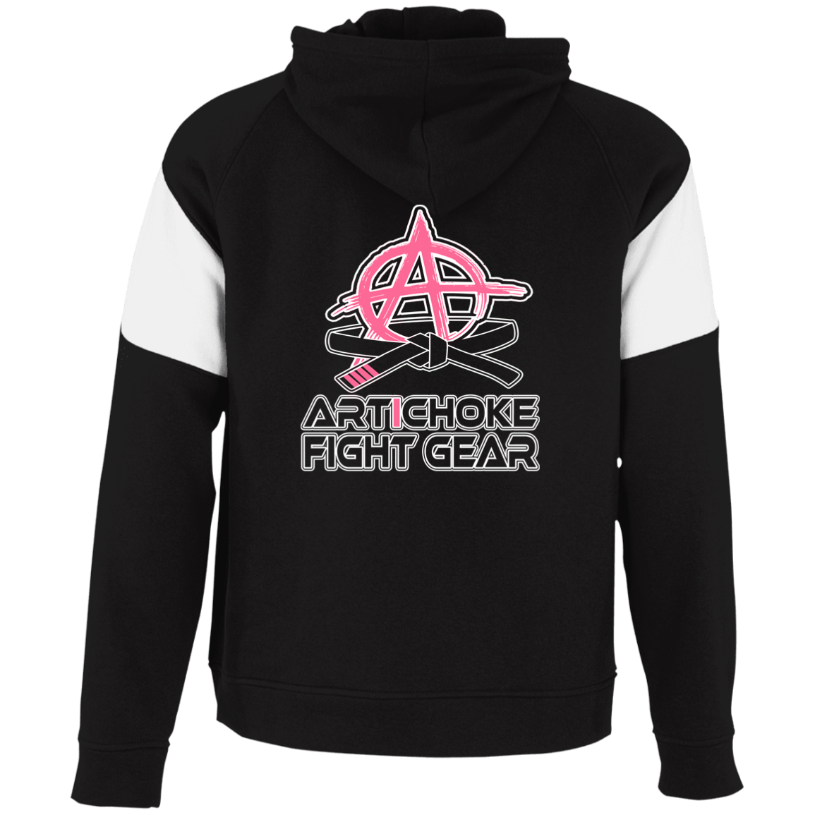 Artichoke Fight Gear Custom Design #11. Hello Fighter. Colorblock Fleece Hoodie