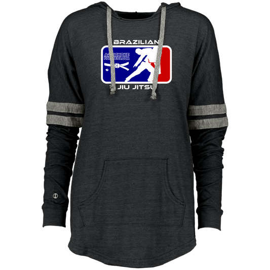 Artichoke Fight Gear Custom Design #4. MLB style BJJ. Ladies Hooded Low Key Pullover