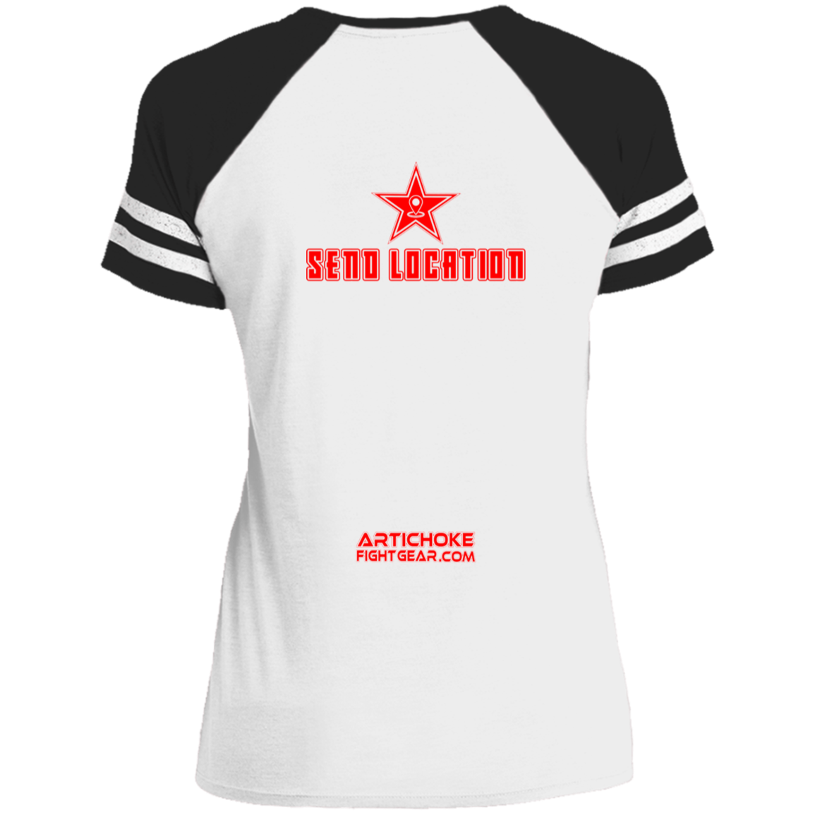 Artichoke Fight Gear Custom Design #17. SEND LOCATION. Ladies' Game V-Neck T-Shirt