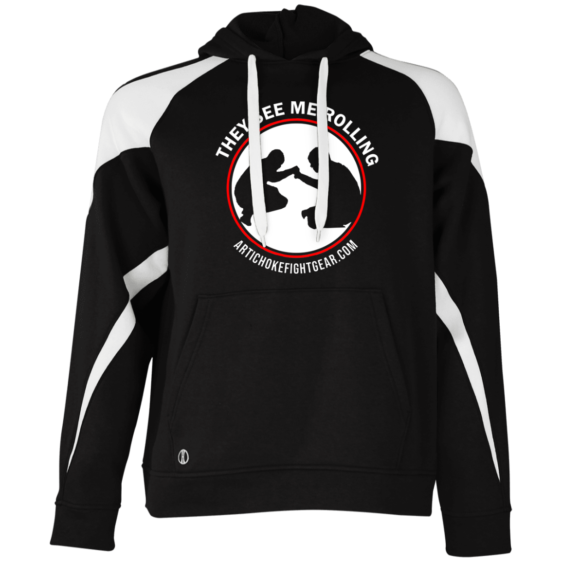 Artichoke Fight Gear Custom Design #16. They See Me Rolling. Colorblock Fleece Hoodie