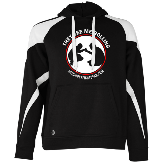 Artichoke Fight Gear Custom Design #16. They See Me Rolling. Colorblock Fleece Hoodie