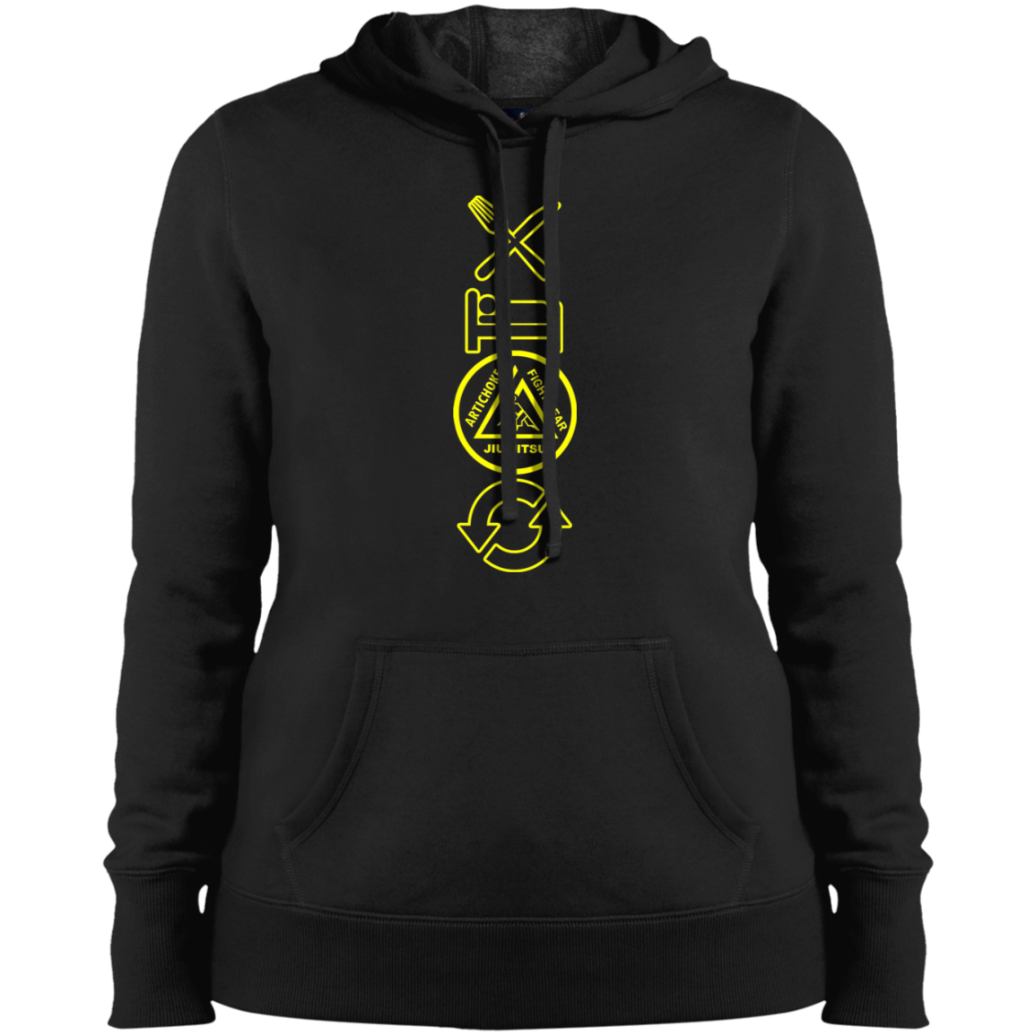 Artichoke Fight Gear Custom Design #9. EAT. SLEEP. JIU JITSU. REPEAT. Ladies' Pullover Hooded Sweatshirt