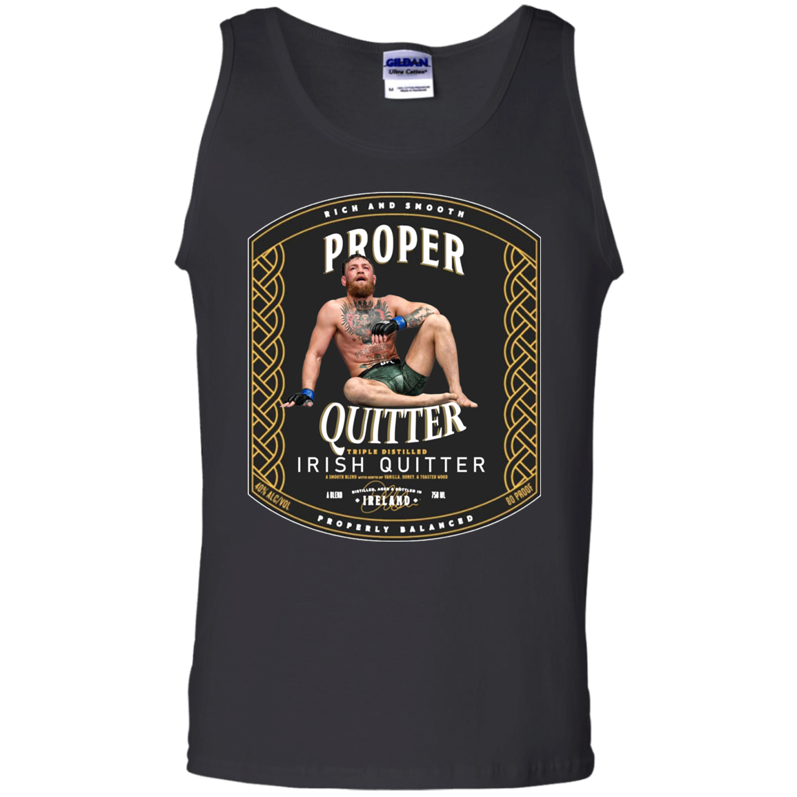 Artichoke Fight Gear Custom Design #15. Proper Quitter. 100% Cotton Tank Top