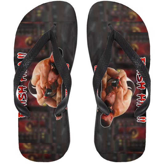 Artichoke Fight Gear Custom Design #8. Finish Him! Adult Flip Flops