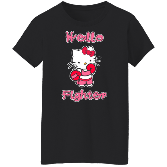 Artichoke Fight Gear Custom Design #11. Hello Fighter. Ladies' 100% Pre-Shrunk Cotton T-Shirt