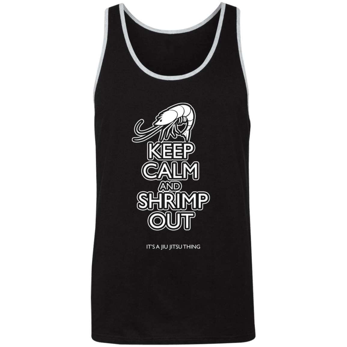 Artichoke Fight Gear Custom Design #12. Keep Calm and Shrimp Out. Unisex 2-Tone Tank Top