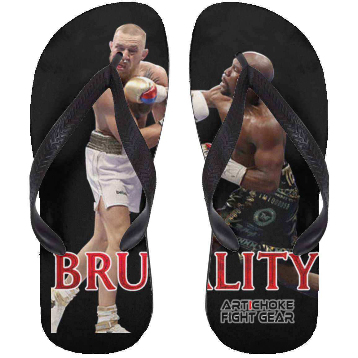 Artichoke Fight Gear Custom Design #5. Brutality! Adult Flip Flops