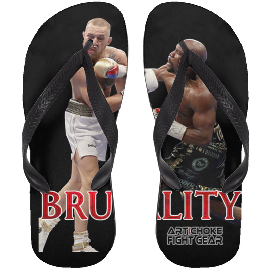 Artichoke Fight Gear Custom Design #5. Brutality! Adult Flip Flops