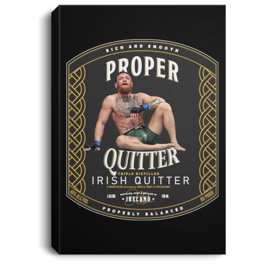 Artichoke Fight Gear Custom Design #15. Proper Quitter. Portrait Canvas .75in Frame