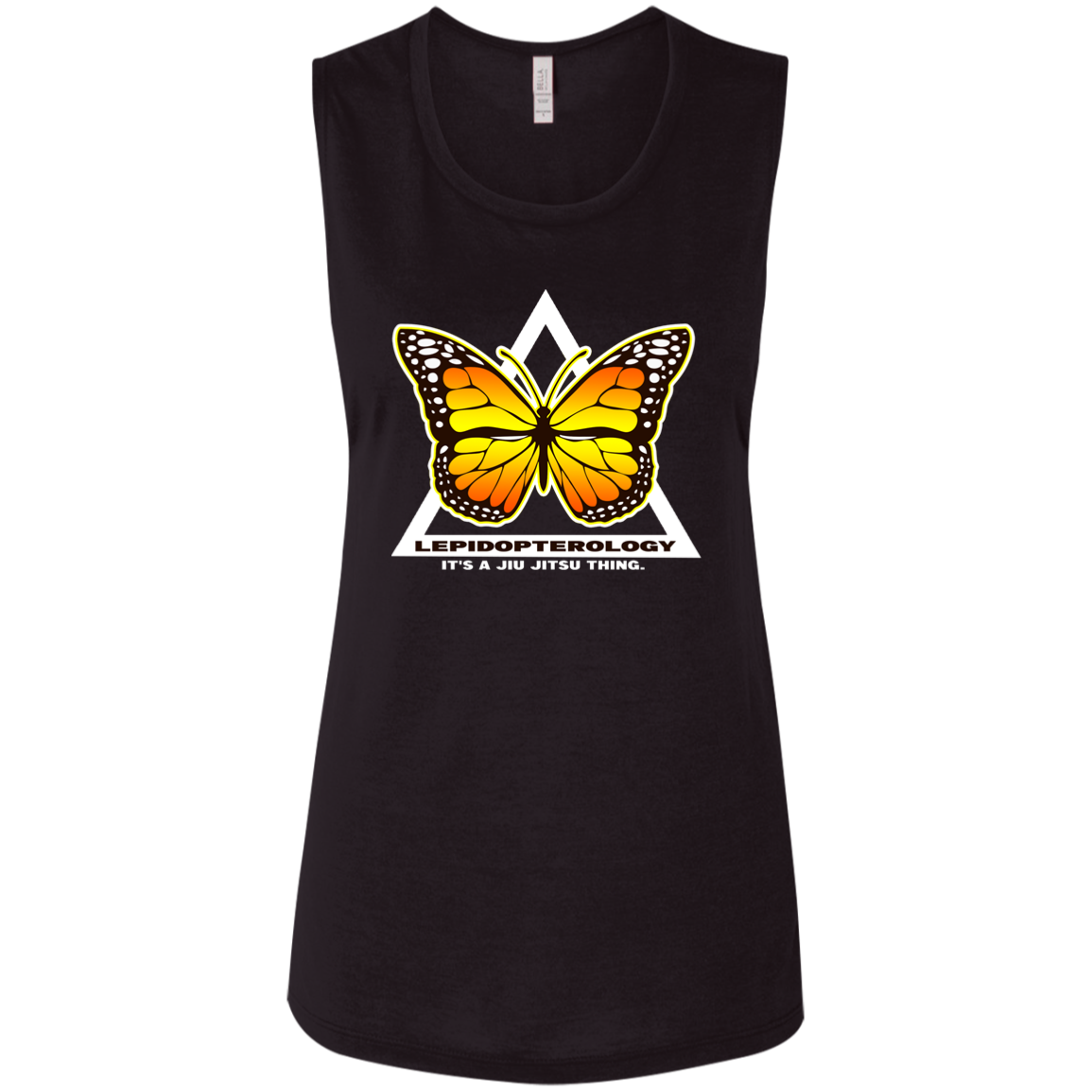 Artichoke Fight Gear Custom Design #6. Lepidopterology (Study of butterflies). Butterfly Guard. Ladies' Flowy Muscle Tank