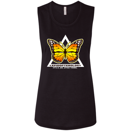 Artichoke Fight Gear Custom Design #6. Lepidopterology (Study of butterflies). Butterfly Guard. Ladies' Flowy Muscle Tank