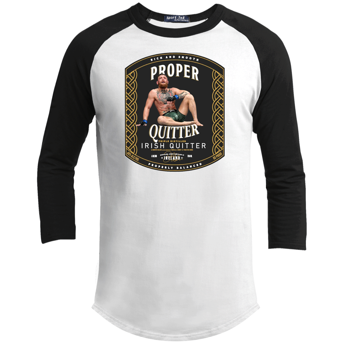 Artichoke Fight Gear Custom Design #15. Proper Quitter. Youth 3/4 Raglan Sleeve Shirt