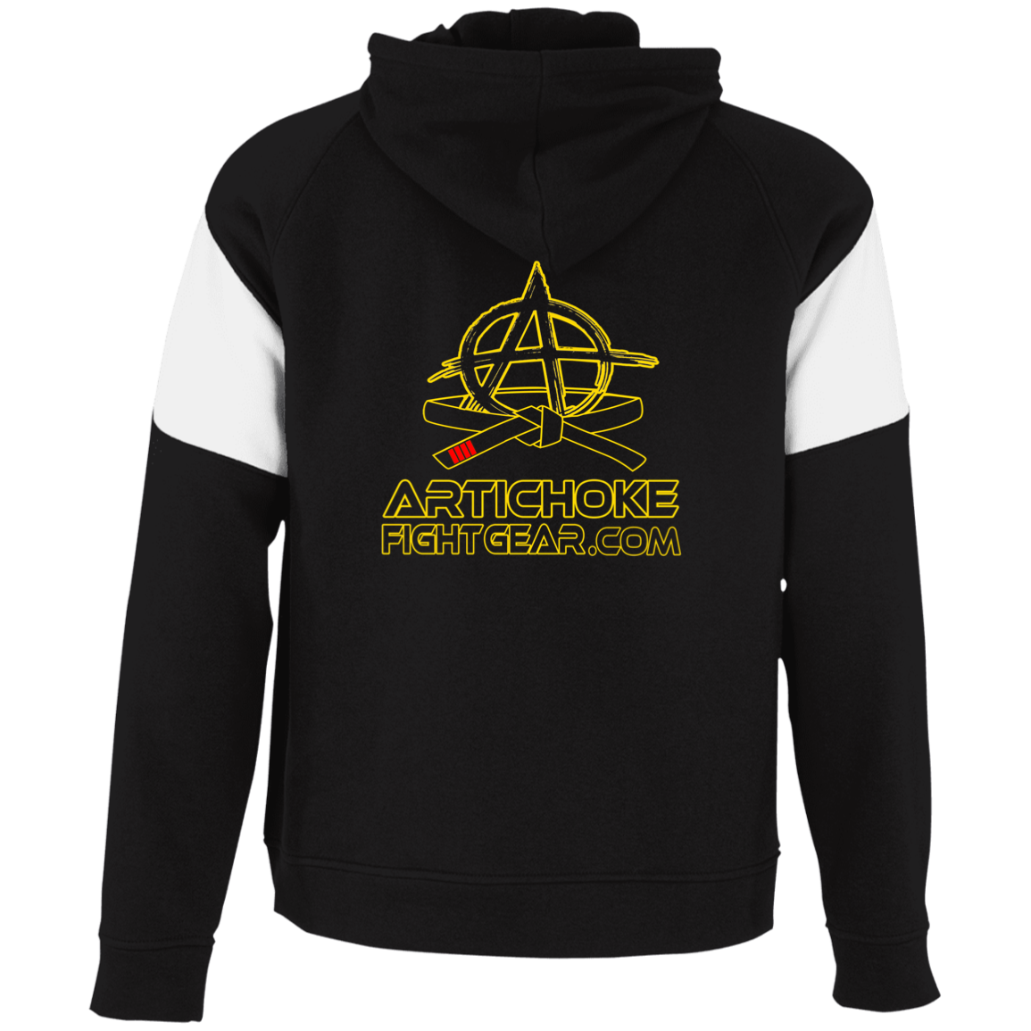 Artichoke Fight Gear Custom Design #20. You Don't Know the Power of Jiu Jitsu. Colorblock Fleece Hoodie